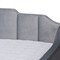 Baxton Studio Lennon Modern and Contemporary Grey Velvet Fabric Full Size Daybed with Trundle 186-11470-Zoro - alternate 5